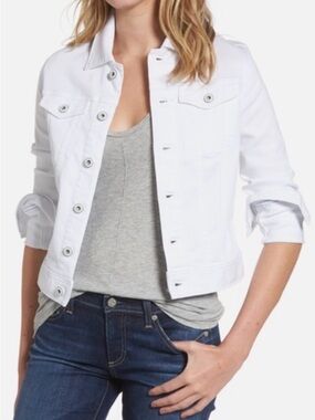 Ag Adriano Goldschmied White Denim Jacket